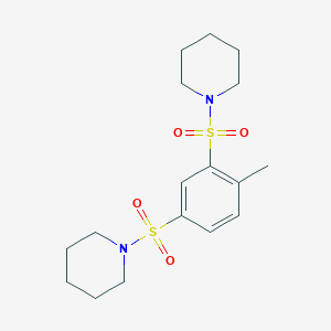 molecular formula C17H26N2O4S2 B10804678 1-(4-Methyl-3-piperidin-1-ylsulfonylphenyl)sulfonylpiperidine 