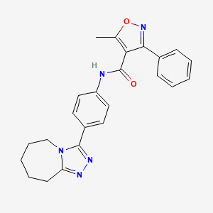 5-methyl-3-phenyl-N-[4-(6,7,8,9-tetrahydro-5H-[1,2,4]triazolo[4,3-a]azepin-3-yl)phenyl]-1,2-oxazole-4-carboxamide