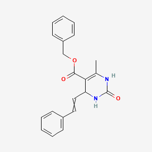 molecular formula C21H20N2O3 B10804718 benzyl 6-methyl-2-oxo-4-(2-phenylethenyl)-3,4-dihydro-1H-pyrimidine-5-carboxylate 