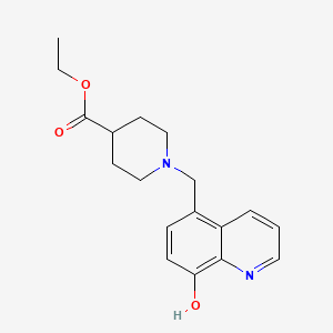 molecular formula C18H22N2O3 B10804727 Ethyl 1-[(8-hydroxyquinolin-5-yl)methyl]piperidine-4-carboxylate 