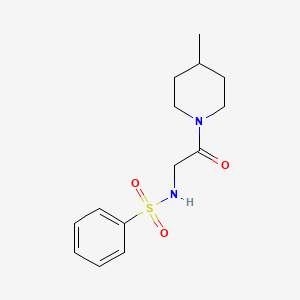 N-[2-(4-methylpiperidin-1-yl)-2-oxoethyl]benzenesulfonamide