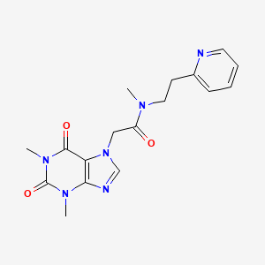 2-(1,3-dimethyl-2,6-dioxopurin-7-yl)-N-methyl-N-(2-pyridin-2-ylethyl)acetamide