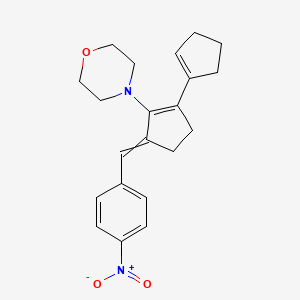 4-[2-(Cyclopenten-1-yl)-5-[(4-nitrophenyl)methylidene]cyclopenten-1-yl]morpholine