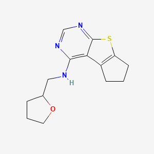 N-(oxolan-2-ylmethyl)-7-thia-9,11-diazatricyclo[6.4.0.02,6]dodeca-1(12),2(6),8,10-tetraen-12-amine