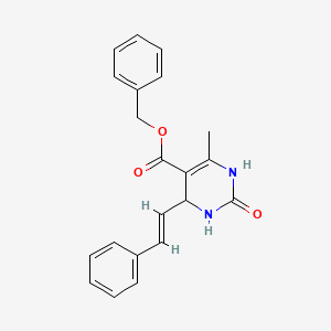 molecular formula C21H20N2O3 B10804814 benzyl 6-methyl-2-oxo-4-[(E)-2-phenylethenyl]-1,2,3,4-tetrahydropyrimidine-5-carboxylate 