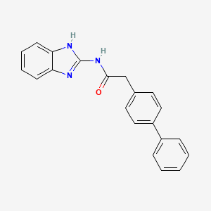 N-(1H-benzimidazol-2-yl)-2-(4-phenylphenyl)acetamide