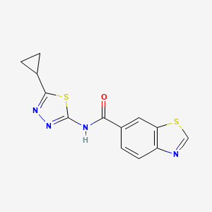 N-(5-cyclopropyl-1,3,4-thiadiazol-2-yl)-1,3-benzothiazole-6-carboxamide