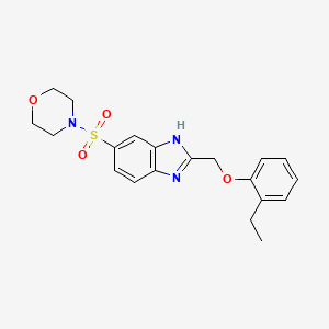 molecular formula C20H23N3O4S B10804858 4-[[2-[(2-ethylphenoxy)methyl]-3H-benzimidazol-5-yl]sulfonyl]morpholine 