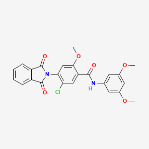 molecular formula C24H19ClN2O6 B10804894 5-chloro-N-(3,5-dimethoxyphenyl)-4-(1,3-dioxoisoindolin-2-yl)-2-methoxy-benzamide 