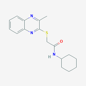 N-cyclohexyl-2-[(3-methylquinoxalin-2-yl)sulfanyl]acetamide