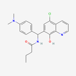 N-[(5-Chloro-8-hydroxyquinolin-7-YL)[4-(dimethylamino)phenyl]methyl]butanamide