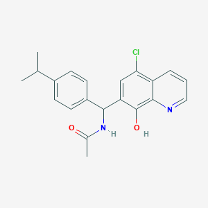 N-[(5-chloro-8-hydroxy-7-quinolyl)-(4-isopropylphenyl)methyl]acetamide