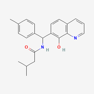 molecular formula C22H24N2O2 B10804952 N-[(8-Hydroxyquinolin-7-YL)(4-methylphenyl)methyl]-3-methylbutanamide 