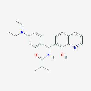 molecular formula C24H29N3O2 B10804957 N-[(4-Diethylamino-phenyl)-(8-hydroxy-quinolin-7-yl)-methyl]-isobutyramide 