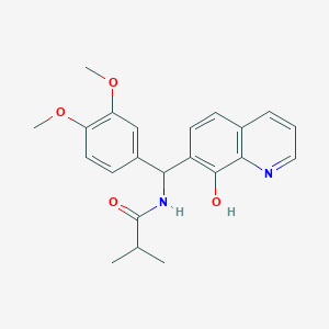 N-[(3,4-dimethoxyphenyl)-(8-hydroxyquinolin-7-yl)methyl]-2-methylpropanamide