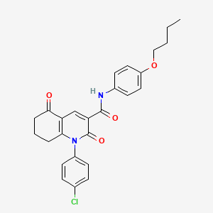 N-(4-butoxyphenyl)-1-(4-chlorophenyl)-2,5-dioxo-1,2,5,6,7,8-hexahydro-3-quinolinecarboxamide