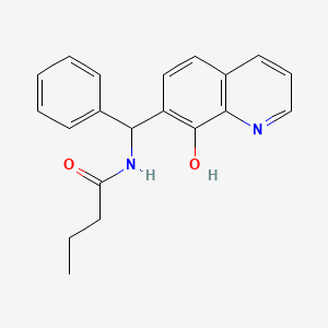 molecular formula C20H20N2O2 B10804996 N-[(8-Hydroxy-quinolin-7-yl)-phenyl-methyl]-butyramide 