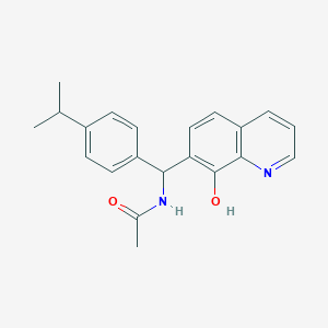 molecular formula C21H22N2O2 B10805003 N-[(8-Hydroxy-quinolin-7-yl)-(4-isopropyl-phenyl)-methyl]-acetamide 