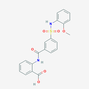 2-({3-[(2-Methoxyanilino)sulfonyl]benzoyl}amino)benzoic acid