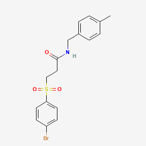 3-[(4-bromophenyl)sulfonyl]-N-(4-methylbenzyl)propanamide