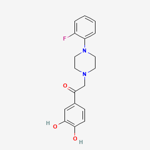 molecular formula C18H19FN2O3 B10805011 1-(3,4-Dihydroxyphenyl)-2-[4-(2-fluorophenyl)piperazin-1-yl]ethanone 