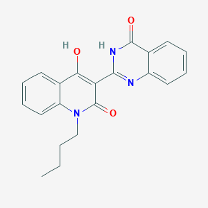 molecular formula C21H19N3O3 B10805026 2-(1-butyl-4-hydroxy-2-oxo-1,2-dihydroquinolin-3-yl)quinazolin-4(3H)-one 