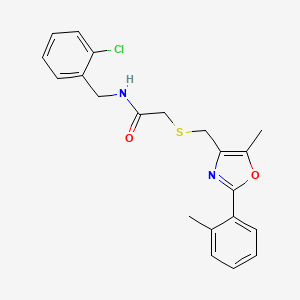 N-[(2-Chlorophenyl)methyl]-2-({[5-methyl-2-(2-methylphenyl)-1,3-oxazol-4-YL]methyl}sulfanyl)acetamide