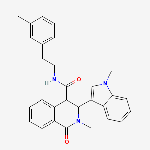 2-methyl-3-(1-methylindol-3-yl)-N-[2-(3-methylphenyl)ethyl]-1-oxo-3,4-dihydroisoquinoline-4-carboxamide