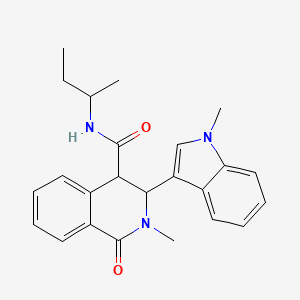 molecular formula C24H27N3O2 B10805056 N-(sec-Butyl)-2-methyl-3-(1-methyl-1H-indol-3-yl)-1-oxo-1,2,3,4-tetrahydroisoquinoline-4-carboxamide 