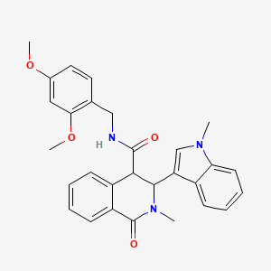 N-[(2,4-dimethoxyphenyl)methyl]-2-methyl-3-(1-methylindol-3-yl)-1-oxo-3,4-dihydroisoquinoline-4-carboxamide