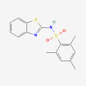 molecular formula C16H16N2O2S2 B10805069 N-(1,3-benzothiazol-2-yl)-2,4,6-trimethylbenzenesulfonamide 