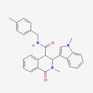 2-Methyl-3-(1-methyl-1H-indol-3-yl)-N-(4-methylbenzyl)-1-oxo-1,2,3,4-tetrahydroisoquinoline-4-carboxamide