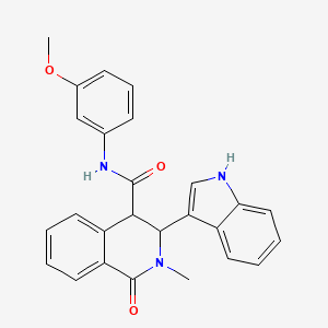 molecular formula C26H23N3O3 B10805104 3-(1H-Indol-3-yl)-N-(3-methoxyphenyl)-2-methyl-1-oxo-1,2,3,4-tetrahydroisoquinoline-4-carboxamide 