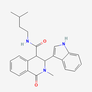 molecular formula C24H27N3O2 B10805112 3-(1H-Indol-3-yl)-N-isopentyl-2-methyl-1-oxo-1,2,3,4-tetrahydroisoquinoline-4-carboxamide 