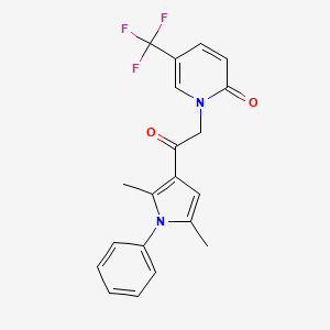 1-[2-(2,5-Dimethyl-1-phenylpyrrol-3-yl)-2-oxoethyl]-5-(trifluoromethyl)pyridin-2-one