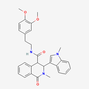 N-[2-(3,4-dimethoxyphenyl)ethyl]-2-methyl-3-(1-methylindol-3-yl)-1-oxo-3,4-dihydroisoquinoline-4-carboxamide