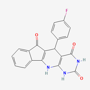 2-(4-fluorophenyl)-5,7,9-triazatetracyclo[8.7.0.03,8.011,16]heptadeca-1(10),3(8),11,13,15-pentaene-4,6,17-trione