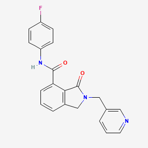 N-(4-fluorophenyl)-3-oxo-2-(pyridin-3-ylmethyl)-1H-isoindole-4-carboxamide