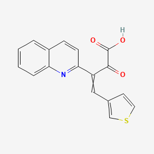 molecular formula C17H11NO3S B10805193 2-Oxo-3-quinolin-2-yl-4-thiophen-3-ylbut-3-enoic acid 