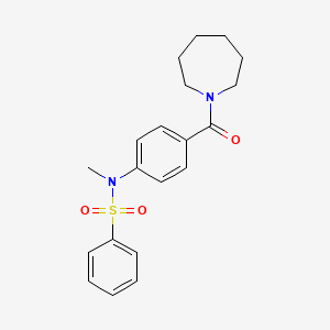 N-[4-(azepane-1-carbonyl)phenyl]-N-methylbenzenesulfonamide