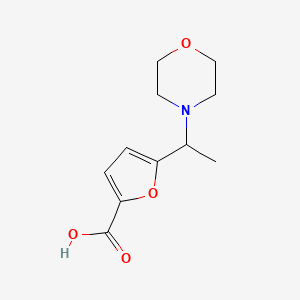 molecular formula C11H15NO4 B10805245 5-(1-Morpholinoethyl)furan-2-carboxylic acid 