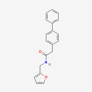 molecular formula C19H17NO2 B10805252 2-{[1,1'-biphenyl]-4-yl}-N-[(furan-2-yl)methyl]acetamide 