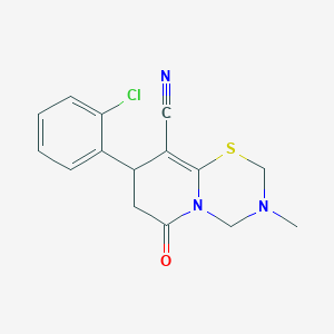 8-(2-chlorophenyl)-3-methyl-6-oxo-3,4,7,8-tetrahydro-2H,6H-pyrido[2,1-b][1,3,5]thiadiazine-9-carbonitrile