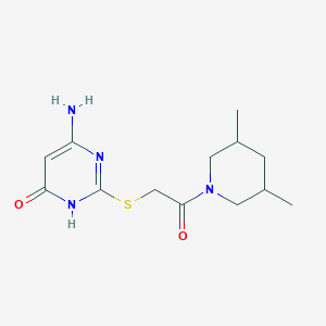 4-amino-2-[2-(3,5-dimethylpiperidin-1-yl)-2-oxoethyl]sulfanyl-1H-pyrimidin-6-one