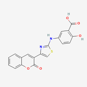 2-hydroxy-5-{[4-(2-oxo-2H-chromen-3-yl)-1,3-thiazol-2-yl]amino}benzoic acid