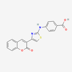 4-{[4-(2-oxo-2H-chromen-3-yl)-1,3-thiazol-2-yl]amino}benzoic acid