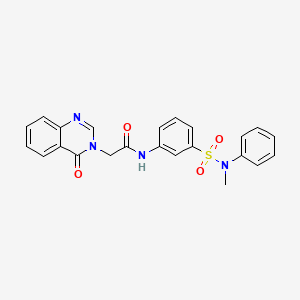 N-[3-[methyl(phenyl)sulfamoyl]phenyl]-2-(4-oxoquinazolin-3-yl)acetamide