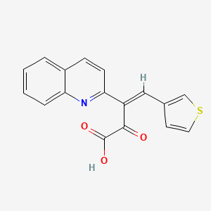 molecular formula C17H11NO3S B10805331 (Z)-2-oxo-3-quinolin-2-yl-4-thiophen-3-ylbut-3-enoic acid 