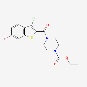 Ethyl 4-(3-chloro-6-fluorobenzo[b]thiophene-2-carbonyl)piperazine-1-carboxylate