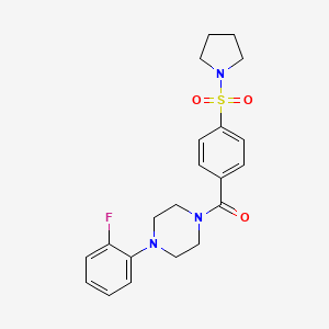 1-(2-Fluorophenyl)-4-[4-(pyrrolidine-1-sulfonyl)benzoyl]piperazine